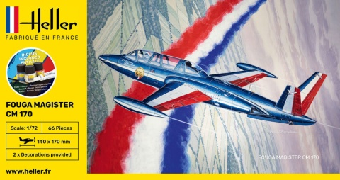 Heller 56220 Starter Set- Fouga Magister CM 170 1/72 Heller 56220 Starter Set- Fouga Magister CM 170 1/72