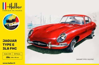 Heller 56709 Starter Set - Jaguar Type E 3L8 FHC 1/24