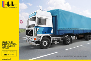 Heller 81703 Volvo F12-20 Globetrotter And Twin-Axle Semi Trailer 1/32
