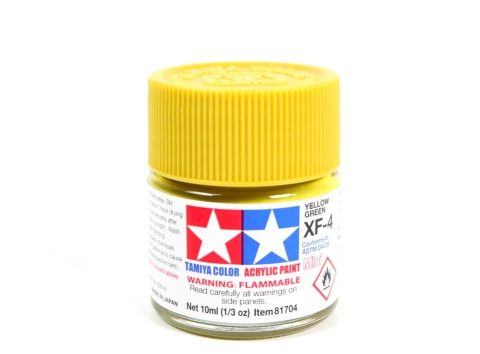Tamiya 81704 Acrylic Mini XF-4 Yellow Green Tamiya 81704 Acrylic Mini XF-4 Yellow Green