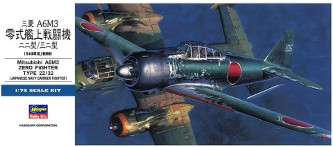 Hasegawa D26-01456 Mitsubishi A6M3 Zero Fighter Type 22/32 1/72