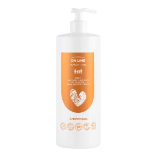 ON LINE Family Time Żel do mycia ciała ,włosów i twarzy 3w1 - Apricot Bliss 850 ml