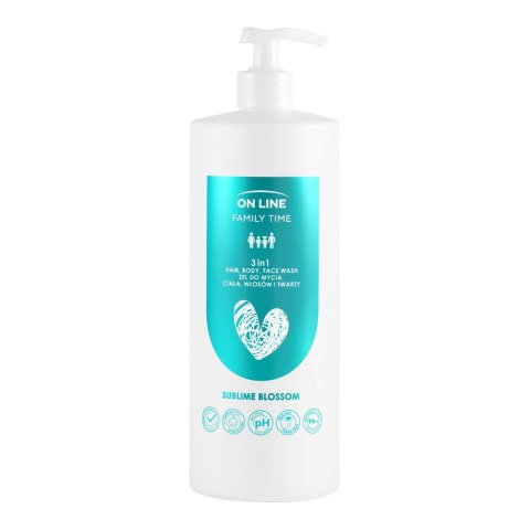 ON LINE Family Time Żel do mycia ciała ,włosów i twarzy 3w1 - Sublime Blossom 850 ml