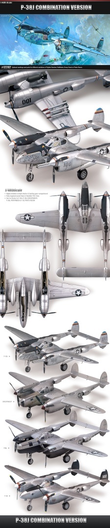 Academy 12282 P-38 E/J/L Lighting - 1/48 Academy 12282 P-38 E/J/L Lighting - 1/48