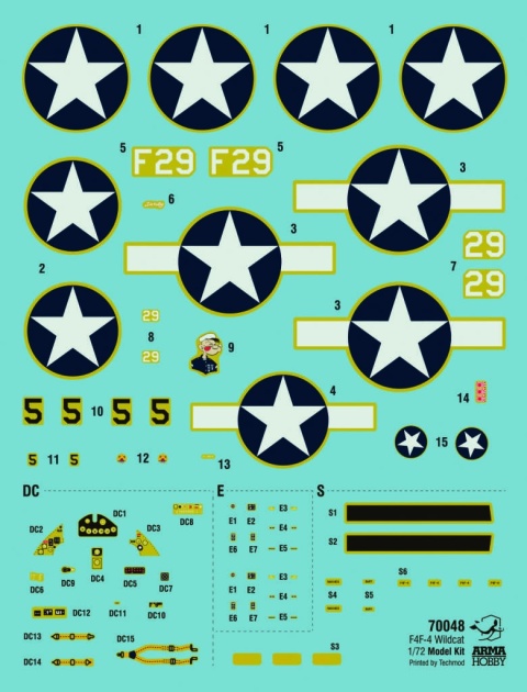 Arma Hobby 70048 F4F-4 Wildcat Model Kit 1/72 Arma Hobby 70048 F4F-4 Wildcat Model Kit 1/72