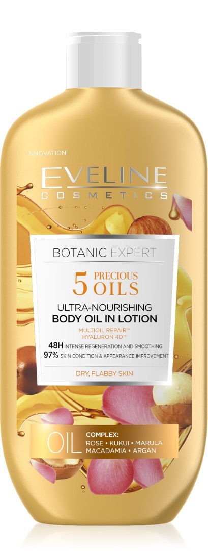 EVELINE Botanic Expert Ultraodżywczy olejek w balsamie do ciała 5 olejków - 350 ml EVELINE Botanic Expert Ultraodżywczy olejek w balsamie do ciała 5 olejków - 350 ml