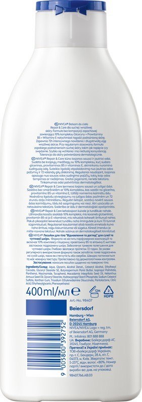 NIVEA Repair & Care Balsam do ciała regenerujący 400 ml