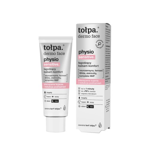 TOŁPA Dermo Face Physio Łagodzący Balsam do twarzy - komfort 40 ml TOŁPA Dermo Face Physio Łagodzący Balsam do twarzy - komfort 40 ml