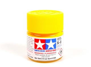 Tamiya 81508 Acrylic Mini X-8 Lemon Yellow