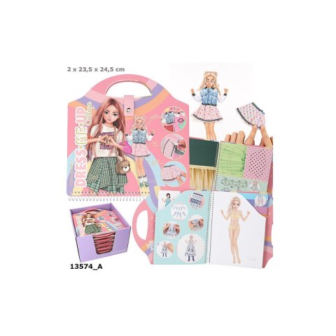 Top Model 13574 Zestaw Dress me UP Collage Book, z naklejkami i ozdobnymi papierami Ilosć sztuk w opakowaniu 12