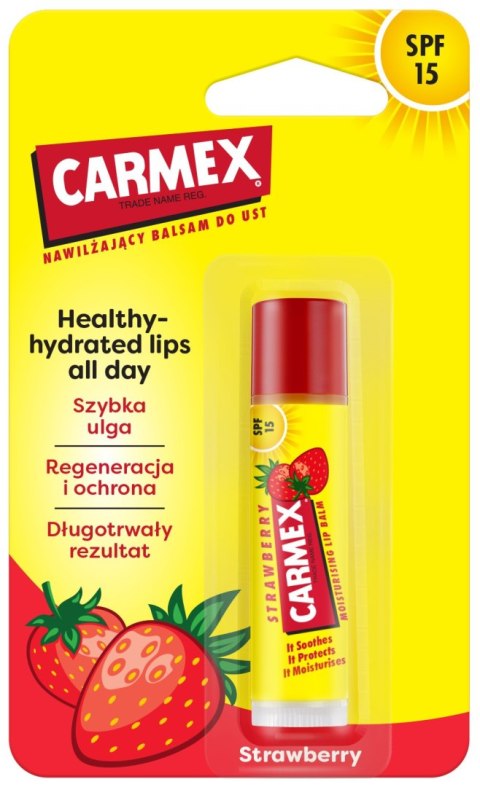 CARMEX Pomadka ochronna w sztyfcie Strawberry SPF 15 4,25 g