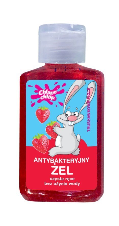 CHLAPU CHLAP Żel antybakteryjny do rąk - Truskawkowe Figle 60 ml CHLAPU CHLAP Żel antybakteryjny do rąk - Truskawkowe Figle 60 ml