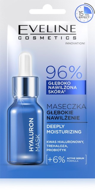 EVELINE Maska do twarzy Głębokie Nawilżenie - Hyaluron 8 ml