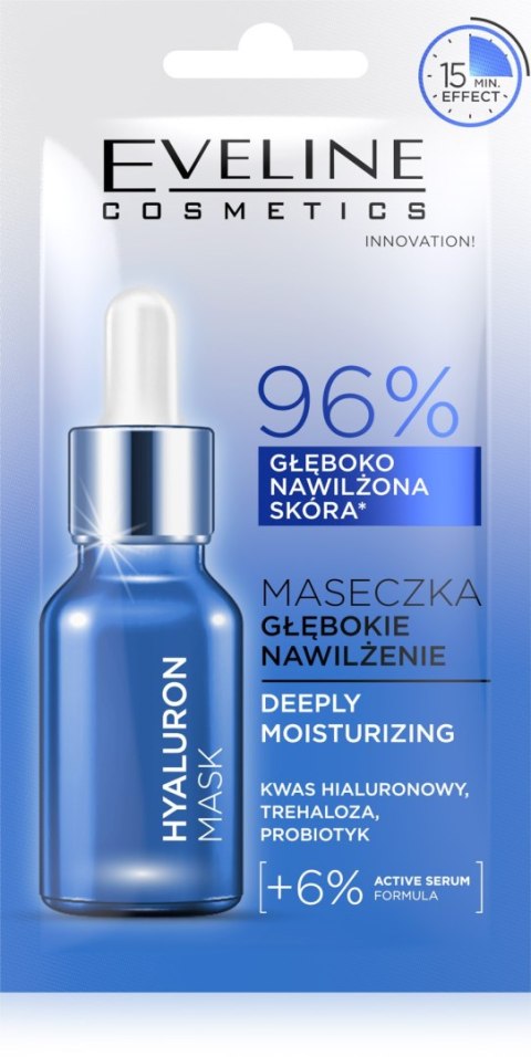 EVELINE Maska do twarzy Głębokie Nawilżenie - Hyaluron 8 ml