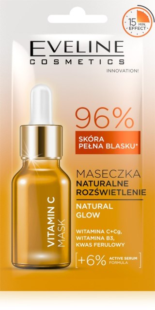 EVELINE Maska do twarzy Naturalne Rozświetlenie - Vitamin C 8 ml