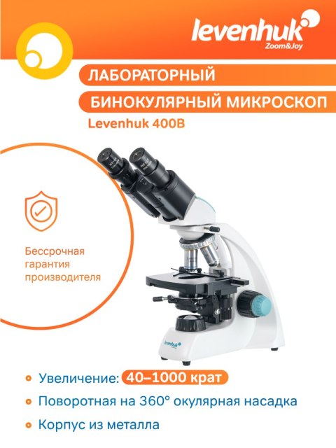 Levenhuk Dwuokularowy mikroskop Levenhuk 400B Levenhuk Dwuokularowy mikroskop Levenhuk 400B