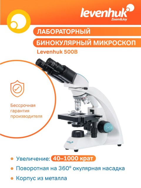 Levenhuk Dwuokularowy mikroskop Levenhuk 500B Levenhuk Dwuokularowy mikroskop Levenhuk 500B