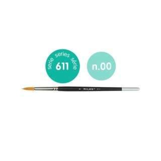 Milan 046112/0 Premium Synthetic round paintbrush series 611 no. 00