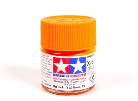 Tamiya 81506 Acrylic Mini X-6 Orange