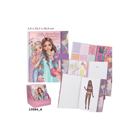Top Model 13584 Zestaw kreatywny Special Design , 60 stron, magnetyczne zapięcie, 4 szkoły rysowania, naklejki, szablony, koloro
