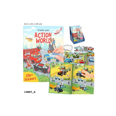 Top Model 13807 Zestaw kreatywny z naklekami Action World Ilość sztuk w opakowaniu 18