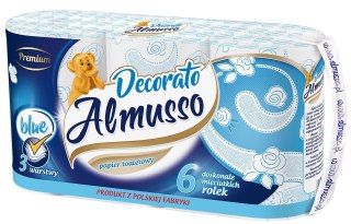 ALMUSSO Papier toal. A`6 3-warst DECORATO niebi/6