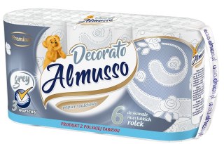ALMUSSO Papier toal. A`6 3-warst DECORATO szary/6