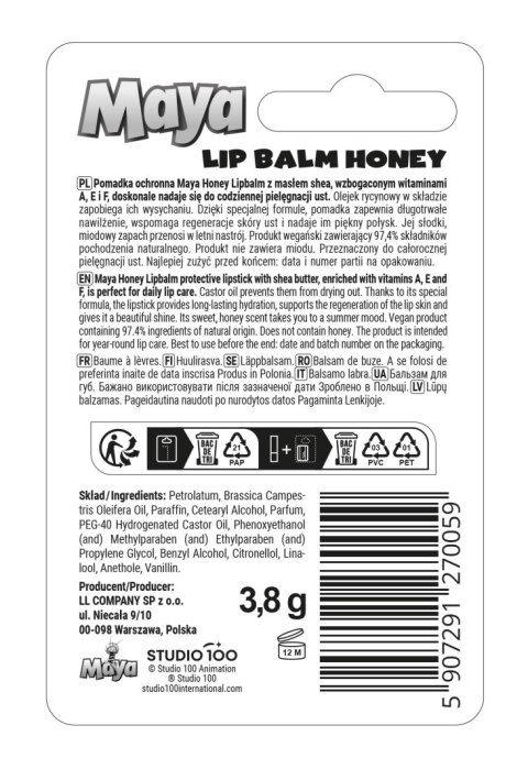 LL Pomadka d/ust Maya The Bee Honey violet&