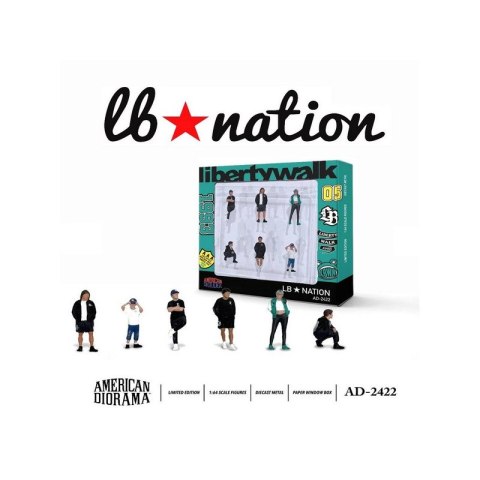 MINI GT AD-2422 FIGURE SET THE LB NATION SET OF 6 FIGURES 2024 ( AD-2422 )