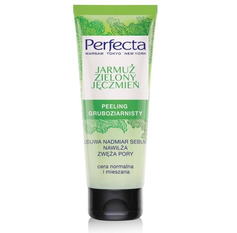 PERFECTA Peeling gruboziarnisty do twarzy Jarmuż i Zielony Jęczmień 75 ml