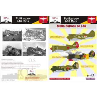 ROP o.s. MNFDL48009 1:48 Polikarpov I-16 Rata - Stalin's Falcons on I-16