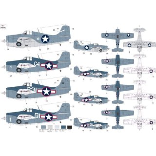 ROP o.s. MNFDL48037 1:48 Grumman F4F-4 Wildcat - F4F-4 in the service of the US Navy