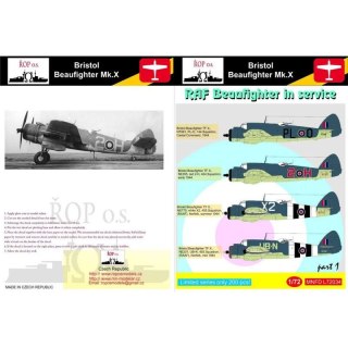 ROP o.s. MNFDL72034 1:72 Bristol Beaufighter Mk.X - RAF Beaufighter in service