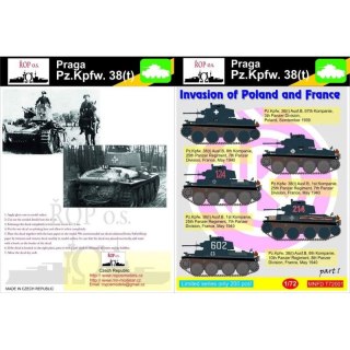 ROP o.s. MNFDT72001 1:72 Praga Pz.Kpfw. 38(t) - Invasion of Poland and France