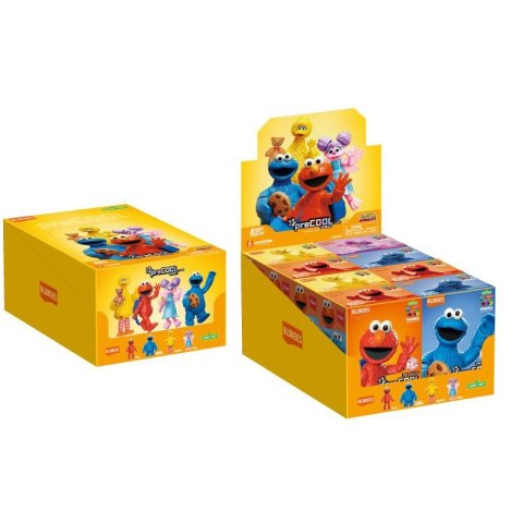 Blokkes 74840 SESAME STREET FIGURES preCOOL S2 - DISPLAY 8 PCS. DISPLAY 8 SZT. 4 POSTACIE DO ZEBRANIA. 3 x ELMO 2 x COOKIE MONST