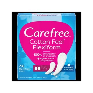 CAREFREE Cotton Feel Flexiform Wkładki higieniczne 1op.- 56 sztuk