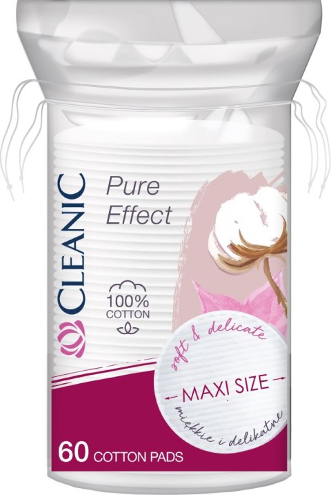 CLEANIC Płatki kosmetyczne Pure Effect maxi size - 60 sztuk