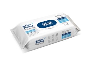 FIBRIL Mokre Ręczniki czyszczące XL niebieskie - 1 opakowanie 100 sztuk