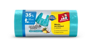 JAN NIEZBĘDNY Worki na śmieci HD z uszami 35 L - zapach owoców tropikalnych 20 sztuk