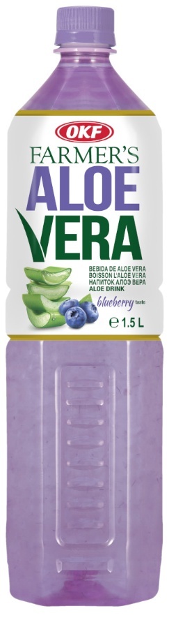 OKF Farmer's Aloe Vera z cząstkami aloesu Bluberry 1,5l /12/ 8809713915388