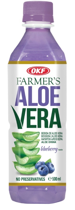 OKF Farmer's Aloe Vera z cząstkami aloesu Blueberry 500ml /20/8809713915401