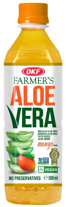 OKF Farmer's Aloe Vera z cząstkami aloesu Mango 500ml /20/8809713912325