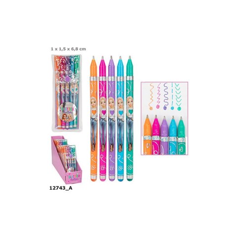 Top Model 12743 Brokatowe żelopisy , 5 kolorów Ilosć sztuk w opakowaniu 12