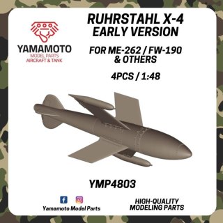 Yamamoto YMP4803 Ruhrstahl X-4 Early For ME-262 / FW-190 & Others 4 pcs.