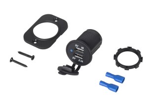 Gniazdo samochodowe ładowarka 2x USB do montażu