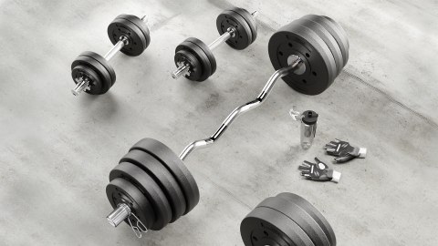 Gryf prosty 25mm , hantle 40cm 1.8kg, zestaw 2szt , REBEL ACTIVE