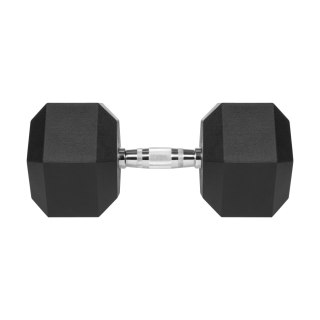 Hantel żeliwny gumowany HEX 32,5 kg REBEL ACTIVE