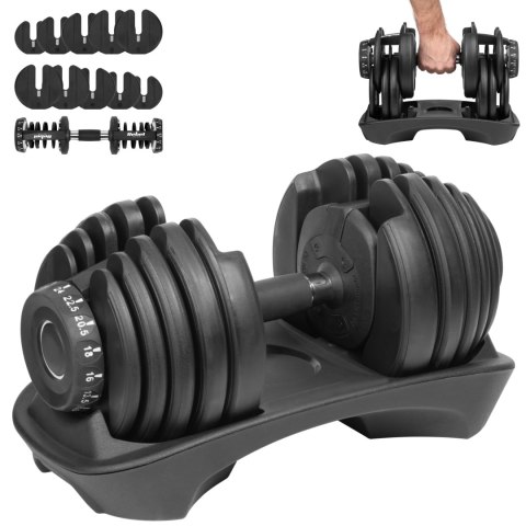 Hantel żeliwny regulowany automat 24 kg REBEL ACTIVE