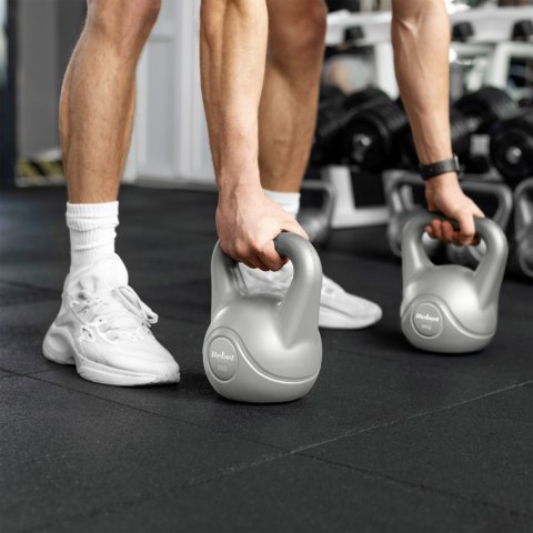 Kettlebell bitumiczny 2 kg szary REBEL ACTIVE