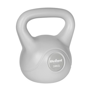 Kettlebell bitumiczny 24 kg szary REBEL ACTIVE